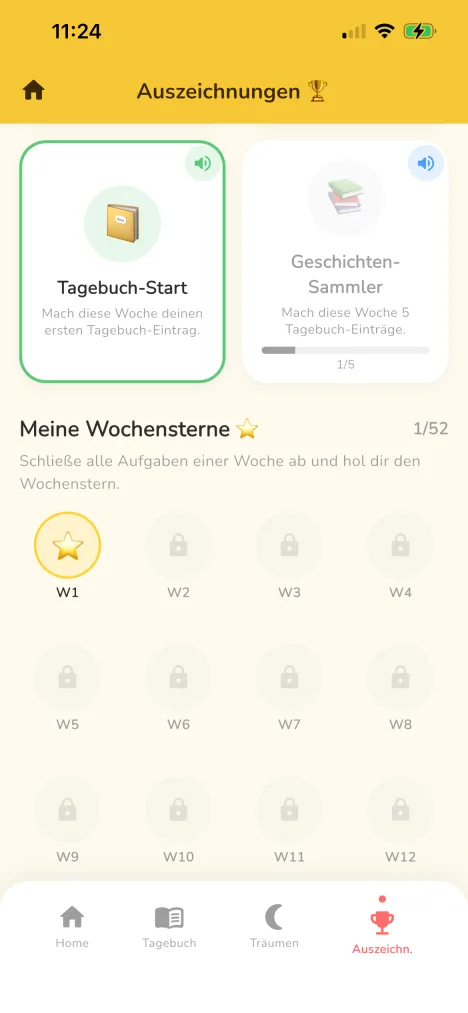 Sammlung der Wochensterne